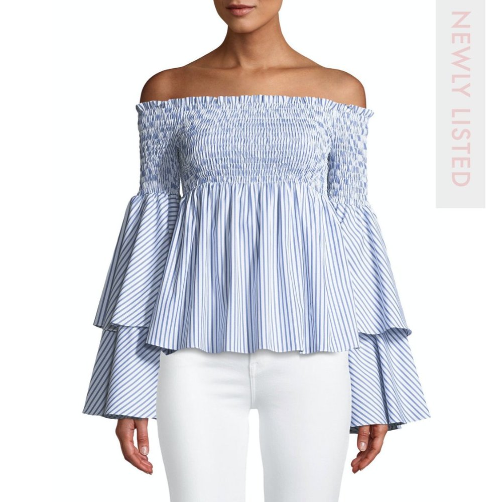 ✧ Caroline Constas smocked blouse